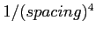 $1/(spacing)^{4}$